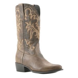 J.B. DILLON Brown Distressed Leather Western Boot Size 7EE